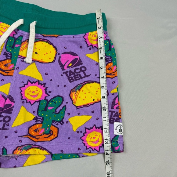 Chubbies x Taco Bell Mens Lounge Sweat Shorts Sz Medium 5.5 Inseam AOP C6 - Picture 10 of 10
